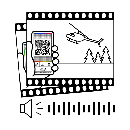 Illustration for a data signal embedded inside a video