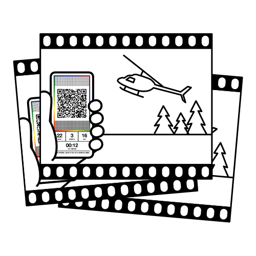 Illustration for video with QR codes